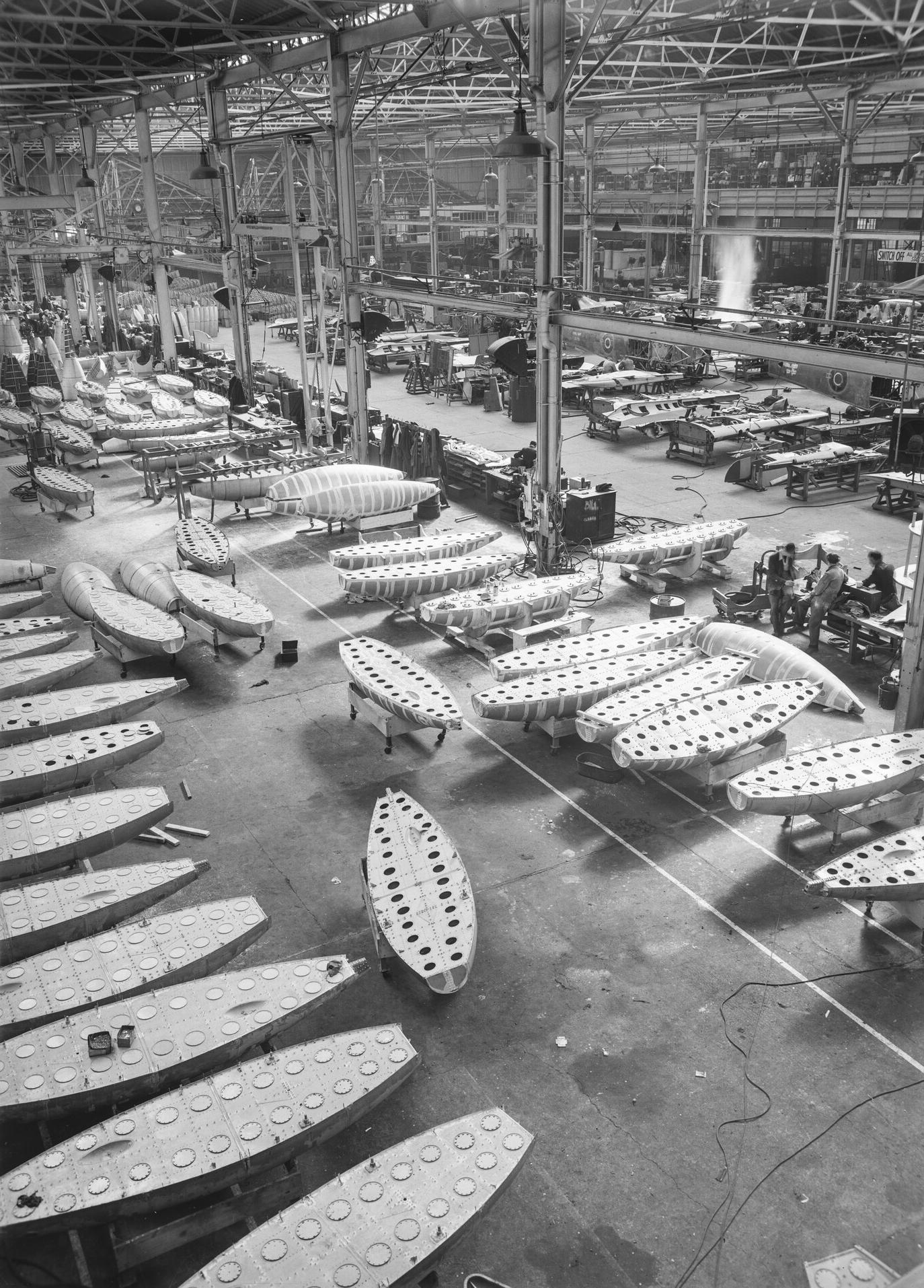 Gloster Meteor drop tanks, manufactured at Blackburn Aircraft's Brough factory, 15th March 1951.
