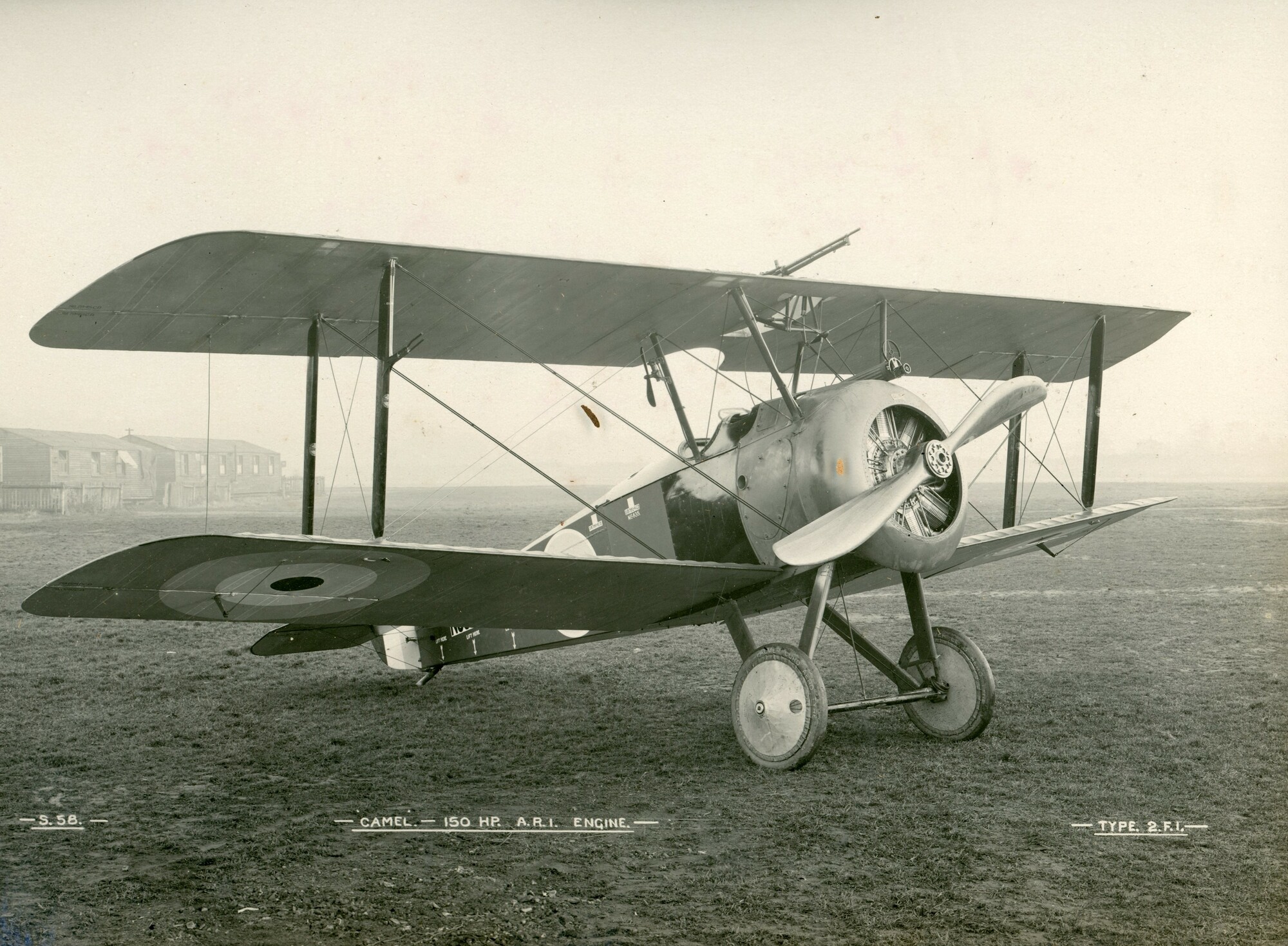 Sopwith Camel 2F1 - 150hp AR1 engine front-side view.