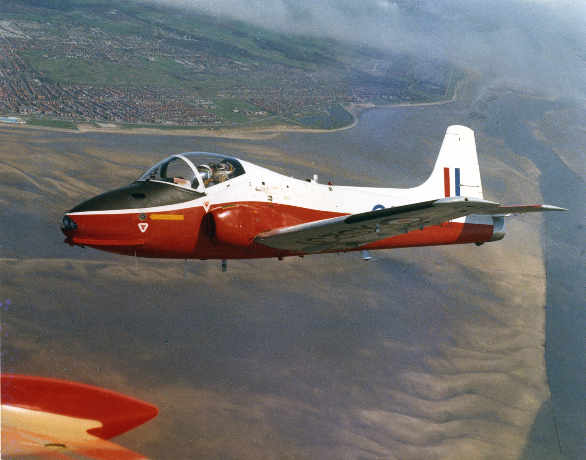 RAF Jet Provost T Mk5 in flight, 1960s.
