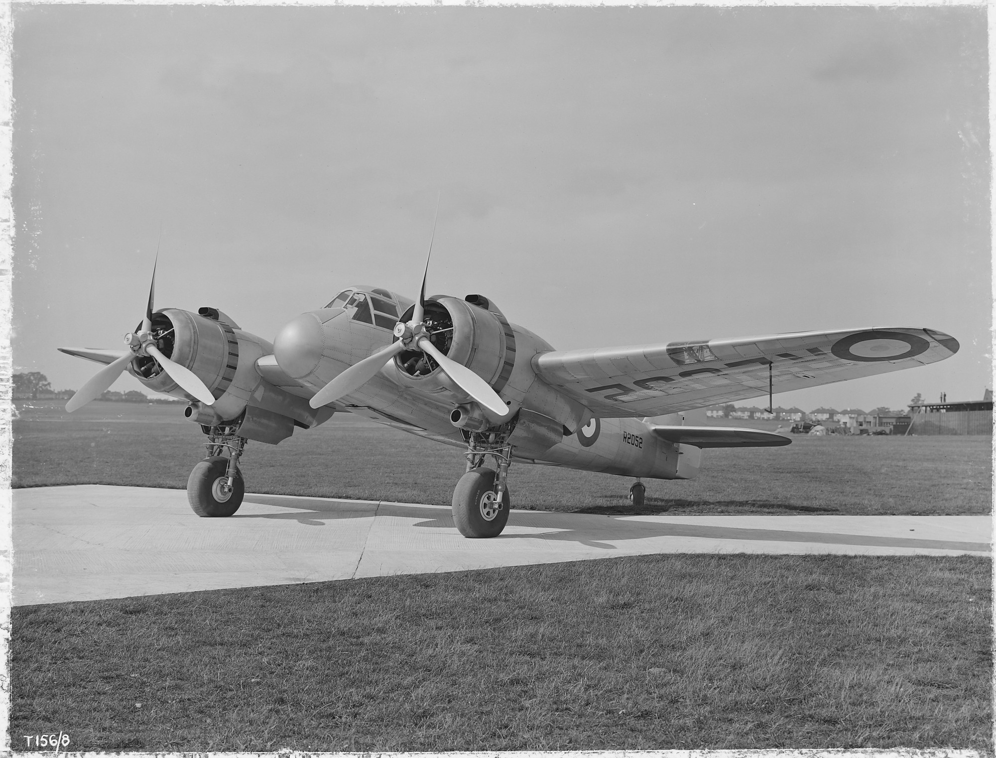 The unarmed first prototype Bristol Beaufighter R2052, ground view, July 1939.